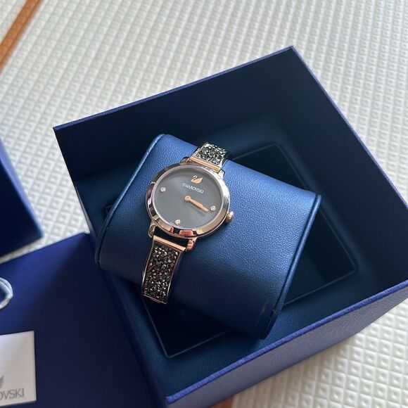 Swarovski Cosmic Rock Watch - Metal Bracelet - Black - Rose Gold Tone - Picture 2 of 3